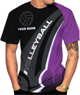 Personalized Volleyball Shirt, Unisex Adults, Short Sleeve T-Shirt, Modern Graphic Print, Large-5X-Large, Men, Women, Kids, Teens, Friends, Family, Teachers, Pet Lovers