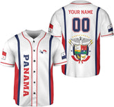 Personalized Panama Baseball Jersey Camisa Shirt, Panamanian Flag Jersey, Panamanian Pride Jersey for Men and Women