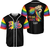 AOVL Personalized LGBT Pride Baseball Jersey Pride Hand LGBT Flag Jersey Rainbow Les Gay Shirts LGBT Pride Month Jerseys