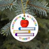 MAPrints Teacher Ceramic Ornaments Christmas 2024, Teacher Appreciation Gifts for Women, Teacher Ceramic Ornaments, Thank You Appreciation Ornaments, Keepsake Gifts for Teacher (TC 10)