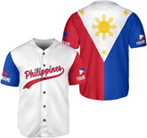 Personalized Philippines Baseball Jersey, Filipino Flag Baseball Jersey, Philippines Shirts, Philippines Flag Shirt