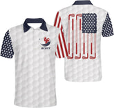 AOVL Personalized 3D Funny Golf Polo Shirt for Men Men's Golf Polo Shirts Custom Name and Team Name Golf Polo Gift for Dad