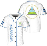 AOVL Personalized Nicaragua Baseball Jersey, Custom Nicaragua Baseball Jersey for Men & Women, Nicaraguan Camisas Shirt