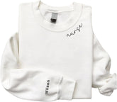 Personalized Embroidered Nurse Crewneck Sweatshirts for Women, Emergency Nurse Registered Nurse Sweatshirt (Cotton, SS71), Small-5X-Large