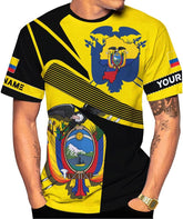 Mostprints Personalized Name Ecuador Shirt 3D, Ecuador Ecuadorian Flag Pride Gift T-Shirt, Ecuador Shirts for Men Women S-5XL