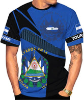 Mostprints Personalized Name El Salvador Shirt 3D, El Salvador Flag Shirt for Men Women, El Salvador Tshirts Unisex S-5XL