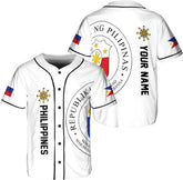 Custom Filipino Flag Jersey - Men's Baseball Jersey