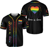 AOVL Personalized LGBT Pride Baseball Jersey Pride Hand LGBT Flag Jersey Rainbow Les Gay Shirts LGBT Pride Month Jerseys