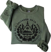 Mostprints Personalized Name Embroidered El Salvador Sweatshirts, Shirts, Hoodies Unisex for Men, Women Full Size