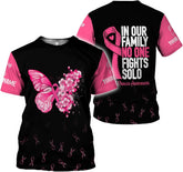 Podagree Personalized Breast Cancer 3D Shirt, Pink Ribbon Awareness T-Shirt, Survivor Pride Tshirt Breast Cancer Shirt