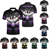 MAPrints Personalized Bowling Polo Shirts 3D for Unisex, Bowling Shirts for Men, Team Bowling Shirt, Bowling League Shirts