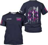 Vybonz Personalized EMS EMT Student Paramedic T-Shirt 3D Emergency Medical Technician Shirt, Custom Name Dept Tshirt Gift