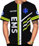 Podagree Personalized EMT Shirt, EMS Shirt, Customized EMS Shirts,EMT Paramedic Uniform Emergency Medical Technician Shirts
