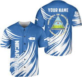 Parvii Personalized Nicaragua Baseball Jersey Shirt Custom Nicaraguan Baseball Jersey for Men & Women Nicaraguan Camisas