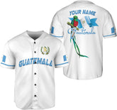 Personalized Name Guatemala Baseball Jersey Shirt Guatemala Camisas Guatemalan Pride T-Shirt Guatemala 3D Shirts