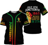 Artparel Custom Name Juneteenth Shirt 3D Juneteenth Independence Day Shirt Celebrating Black Freedom History Month Shirt 1865