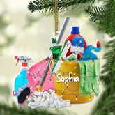 Intenprints Personalized Housekeeping Christmas Ornament, Housekeeping Keepsake, Janitor Cleaning Lady Ornament,Cleaning Service Christmas Ornament, Housekeeper Ornament (Style 10)