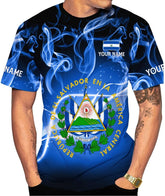 Personalized El Salvador Tshirt Custom Camiseta de El Salvador Flag Shirt Men, Women Salvadorans Pride El Salvadoreña T Shirt
