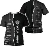 Personalized American Mechanic Shirt Custom Name Tool Box Garage Unisex 3D All Over Printed T Shirt