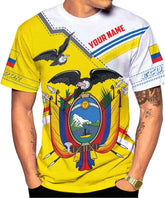 Mostprints Personalized Name Ecuador Shirt 3D, Ecuador Ecuadorian Flag Pride Gift T-Shirt, Ecuador Shirts for Men Women S-5XL