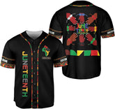 Leprints Personalized Juneteenth 1865 Freedom Baseball Jersey for Men Women Black History Month Pride Flag Apparel African