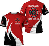 Vybonz Personalized Firefighter Shirt Custom Name Fire Man Firefighter Gift Tshirt 3D Shirts Unisex Tshirts 3D for Men Women