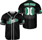 AOVL Personalized Nigeria Baseball Jersey Nigerian Flag Jersey Shirts Nigeria Flag Nigerian Pride Gift T-Shirt Nigerian Pride