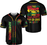 Leprints Personalized Juneteenth 1865 Freedom Baseball Jersey for Men Women Black History Month Pride Flag Apparel African