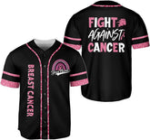 Leprints Personalized Breast Cancer Jersey, Pink Ribbon Awareness Soccer Shirt Baseball Breast Cancer Survivor Pride Jersey