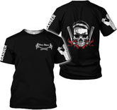 Personalized Barber Shop Shirt 3D Barber Shirts Hairdresser Haircutting Hairstylist Custom Salon Barber Tshirt Pole Scissors