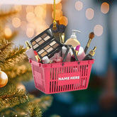 Suseaz Personalized Makeup Tools Christmas Ornament 2023, Makeup Box Christmas Ornament Gift for Makeup Artist, Christmas Tree Decor for Makeup Shop, Gift for New Makeup Coworkers (MK4)