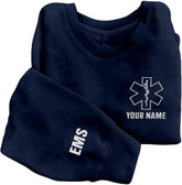 Leeprints Personalized EMT Embroidered Sweatshirt EMS Sweatshirt EMS Hoodie Paramedic Uniform Emergency Medical Technician