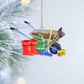 MAPrints Personalized Christmas Garden Uniforms and Tools Ornament, Gardener Stuff Ornament, Gardening Tool Acrylic 2D Flat Hanging Ornaments for Christmas, Ornament Tree Hanging Decorations (GD 2)