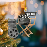 Podagree Personalized Film Clapboard Ornament Movie Clapper Christmas Ornaments Film Clapboard Ornament Film Clapper Ornament Director Clapboard Christmas Ornament Movie Clapperboard Theater (FL8)