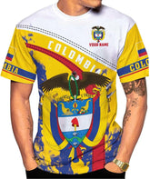 Mostprints Personalized Colombia Shirt 3D, Custom Colombia Flag Shirts for Men Women, Colombian Pride T-Shirt, Unisex Shirt