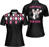 Personalized Bowling Shirts for Women, Custom Name Women Bowling Jersey, Ladies Bowling Polo Shirt for Team