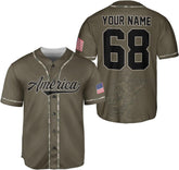Custom US Army Baseball Jersey Veteran Jerseys for Men USA Flag Amry Baseball Jersey Camo America Shirts Jersey Army Military