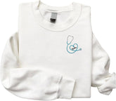 AOVL Personalized Embroidered Nurse Sweatshirt Women Nurse Sweatshirt Embroidered Sweatshirt For Nurse Nurse Shirts Gift