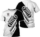 Personalized Name Barber 3D All Over Printed Shirts for Men & Women, Hair Stylist Shirt Gift for Barbershop