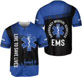 Leprints Personalized EMT EMS Baseball Jersey Shirt Customized EMS Shirts Paramedic Uniform Emergency Medical Technician