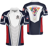 Pretyprints Personalized Billiard Polo Shirt Shirts Men Women Custom Name 3D Team Apparel Gift 8 Ball Pool S-5XL
