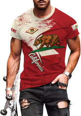 Mostprints Personalized Name California Shirt 3D Custom California Shirts for Men and Women, California Flag Shirt