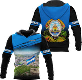Vybonz Personalized Honduras APO Hoodie, Honduras Pride Honduras Flag 3D Zip Hoodie Sweatshirt Tshirt Men and Women