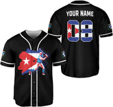 AOVL Personalized Cuba Baseball Jersey Shirt Cuba Flag Jersey Cuban Jersey for Men and Women Jersey Cuban Cuba Flag Shirt