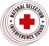 3 Pcs Natural Selection Interference Squad Sticker, EMT EMS Stickers First Aid Gifts, Funny Paramedic Medical Nursing Healthcare - Vinyl Sticker 3 Inches for Water Bottles Laptop Phone Car Ski Helmet