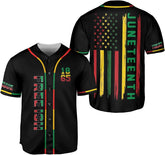 Royal Fight Custom Juneteenth Baseball Jersey Shirt Flag Independence Day Freeish Since 1865 Black History Month Pride