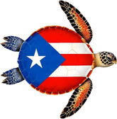 (3Pcs) Puerto Rico Flag Turtle Decal, Sea Turtle Car Decal, Turtle Vinyl Sticker, Puerto Rico Car Sticker, Puerto Rico Accessories - Stickers for Laptop Water Bottle Phone Car Window Helmet 3"