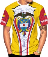 Ligthuy Personalized Colombia Shirt 3D, Custom Colombia Flag Shirts for Men Women, Colombian Pride T-Shirt, Unisex Shirt