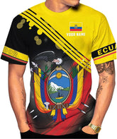 Ligthuy Personalized Name Ecuador 3D Shirt, Ecuador Flag Pride Gift T-Shirt, Men & Women S-5XL