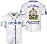AOVL Personalized Honduras Baseball Jersey Shirt, Honduras Jersey for Men and Women, Jersey Honduras, Camisa Honduras Hombre